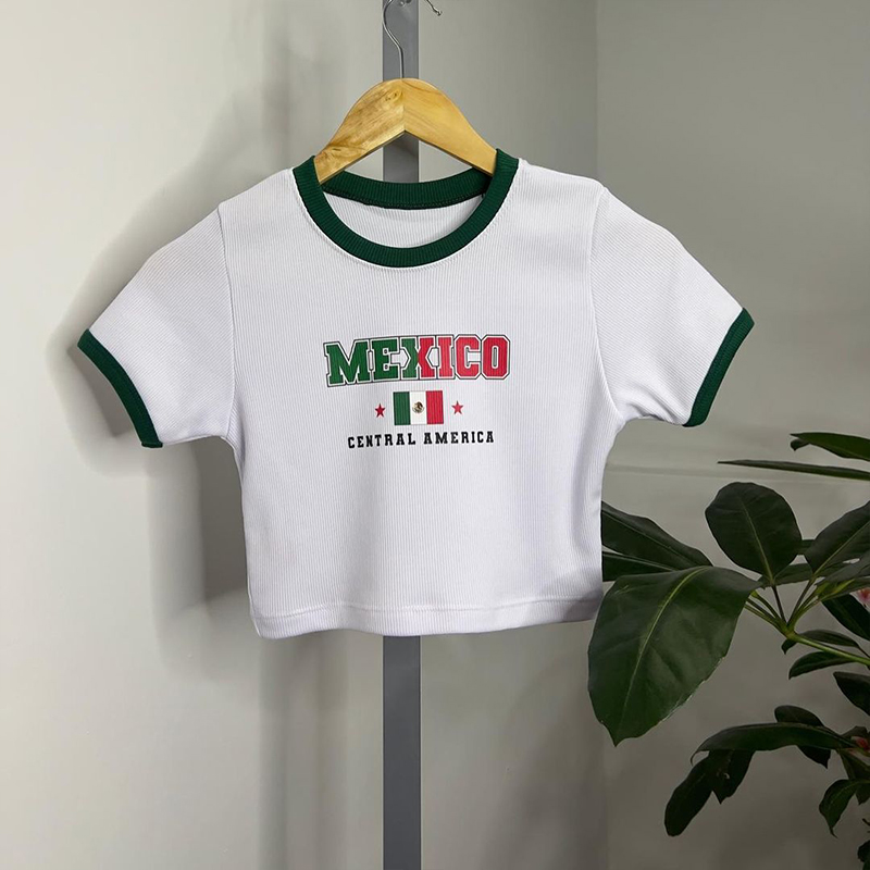 Mexico Fairycore Slim T-shirts - огляд і ціна Y2K Graphic Baby Tee Crop