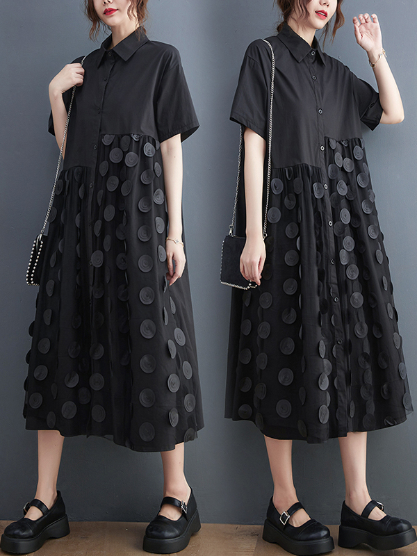 Slimming Fashion Summer Shirt  - огляд і ціна Korean Style A Line Shirt Dress