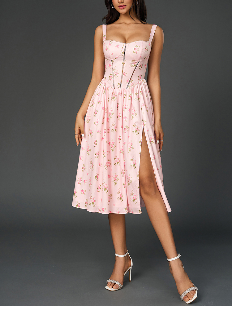 NewAsia Women's Floral Print S - огляд і ціна French Vintage Floral Midi Dress