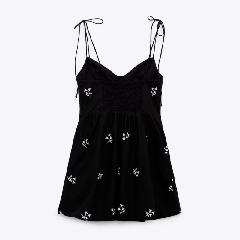 Women's black dress, taffeta,  - огляд і ціна French Vintage Floral Midi Dress