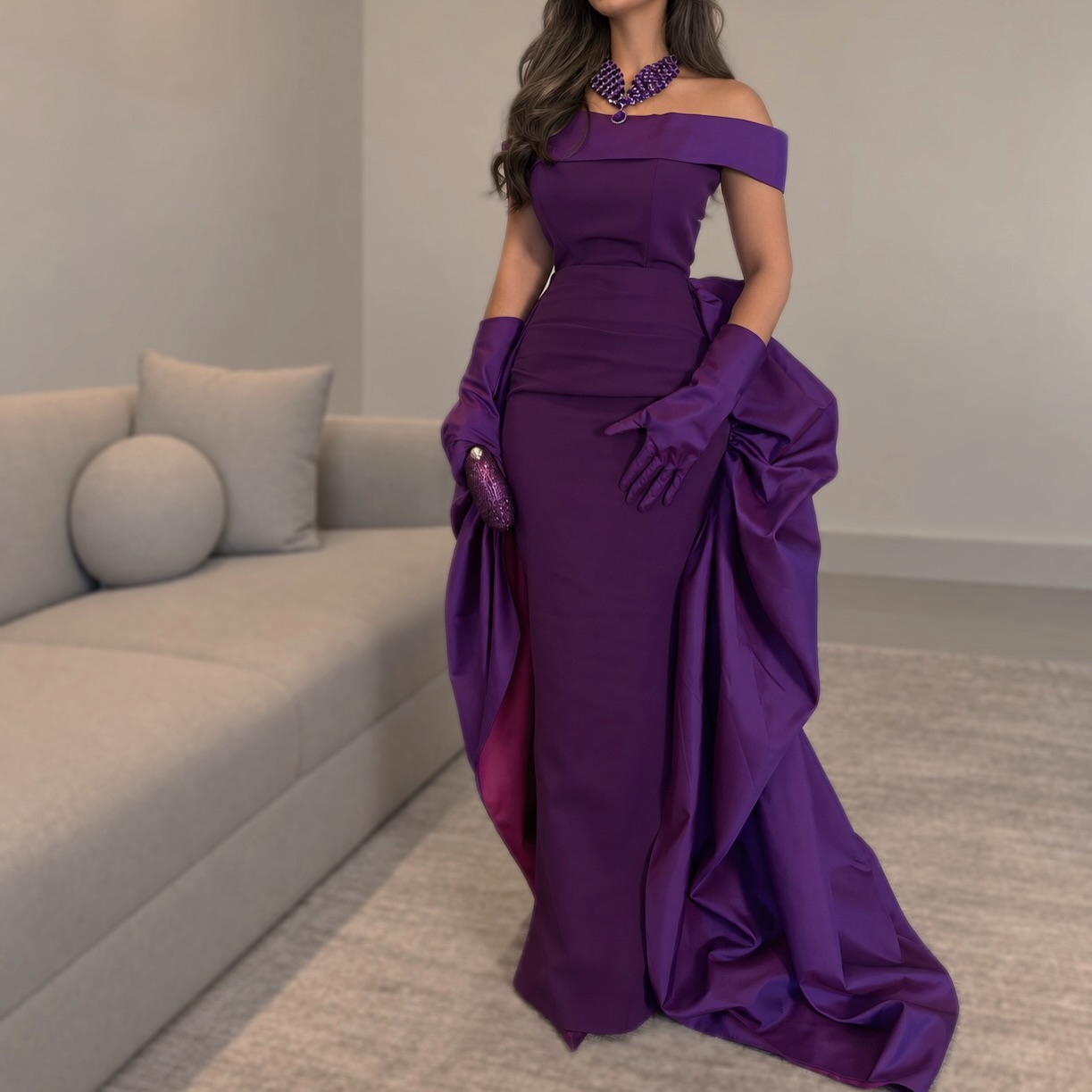 Customized Sexy Satin Evening  - огляд і ціна Elegant Satin Evening Gown Split