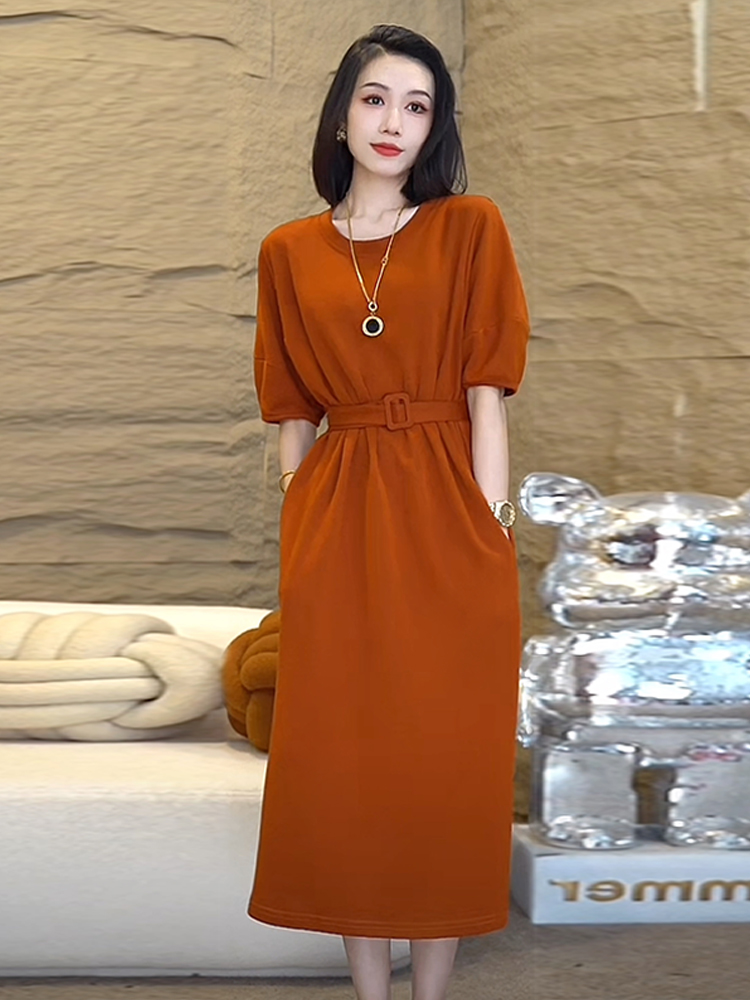 Klein Blue Women's Summer Casu - огляд і ціна Korean Style A Line Shirt Dress