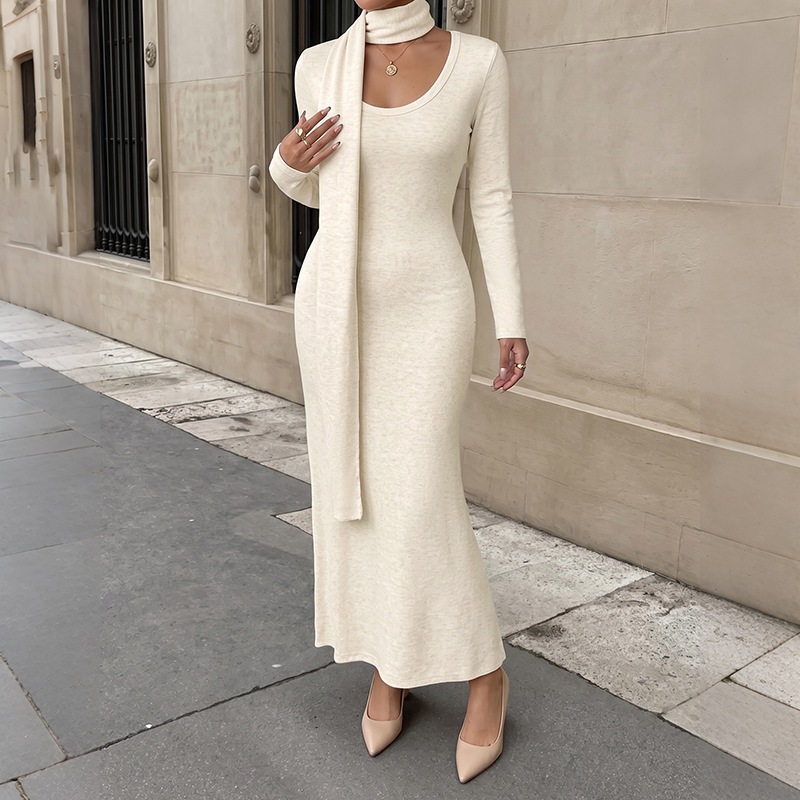 Women Elegant Ribbed Knit Maxi - огляд і ціна Bodycon Long Sleeve Ribbed Dress