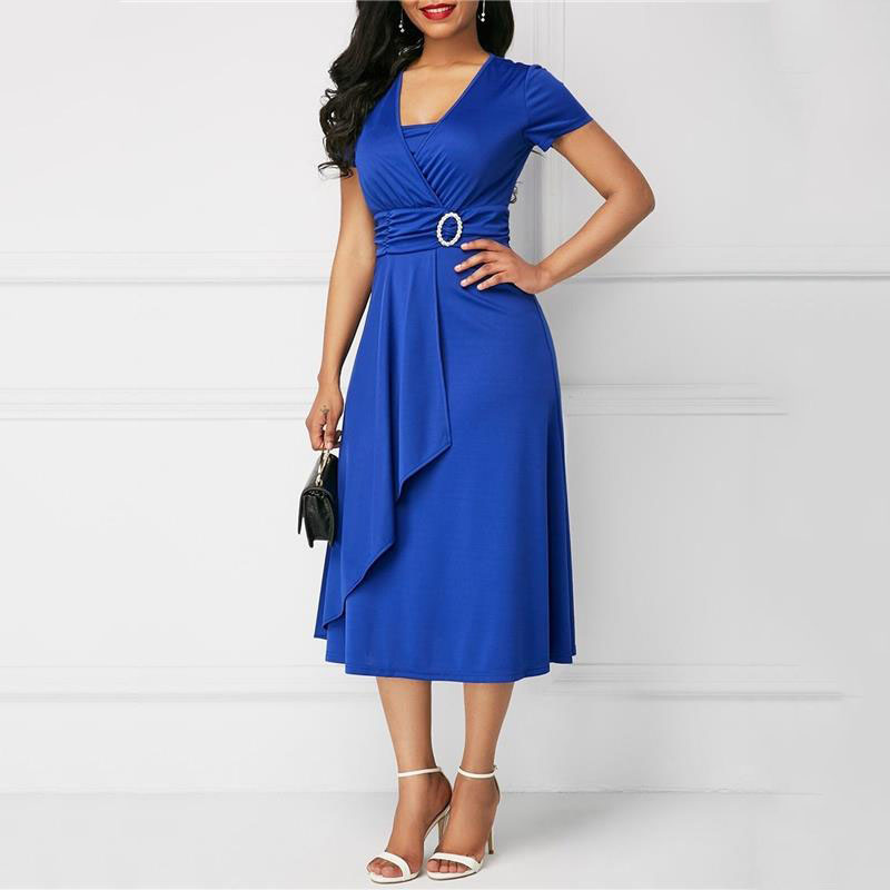 We.Fine Dress Women Solid Colo - огляд і ціна French Vintage Floral Midi Dress