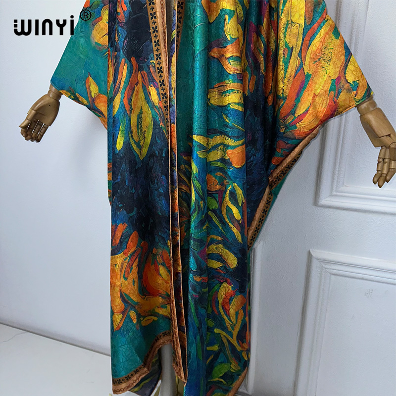 WINYI high quality boho print  - огляд і ціна Boho Summer Beach Maxi Dress